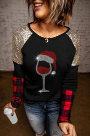 Graphic Sequin Long Sleeve T-Shirt