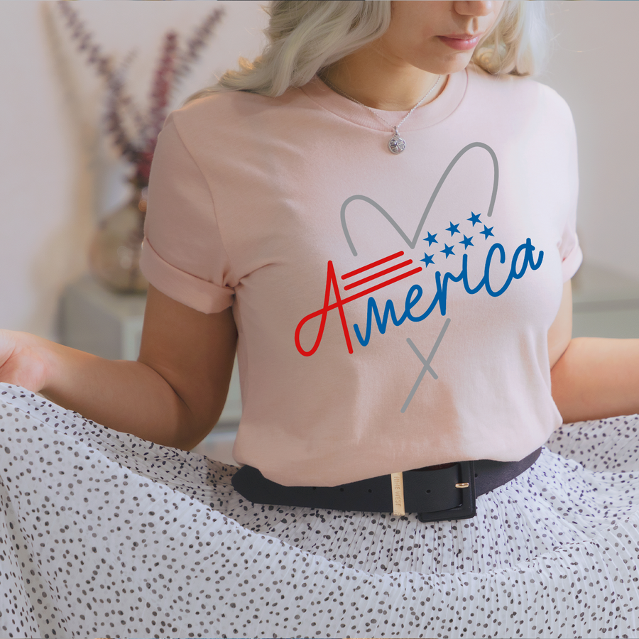 America Heart Unisex T-shirt