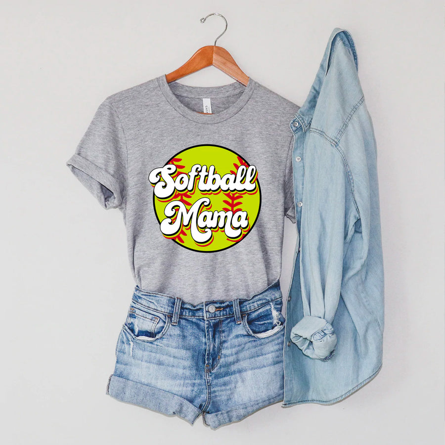 Retro Softball Mama T-shirt