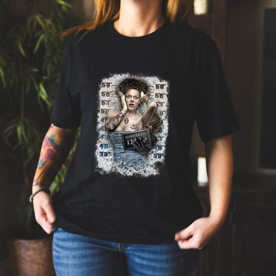 Bride of Frankenstein Mugshot Unisex T-shirt