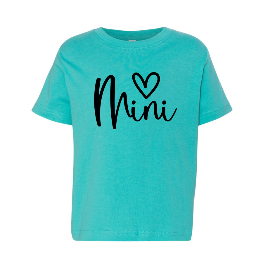 Cursive Heart Mama and Mini T-shirt