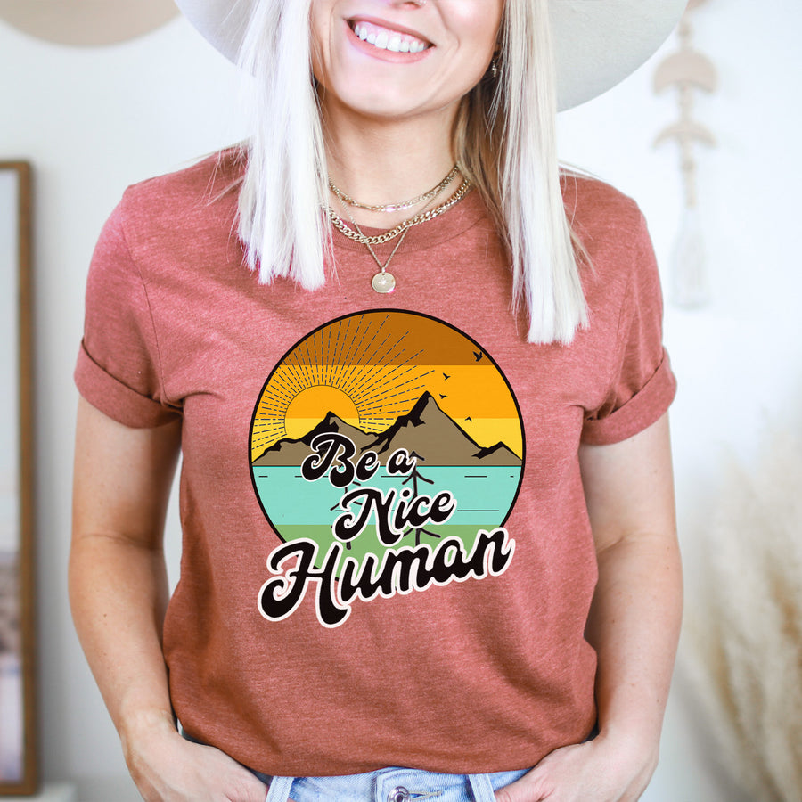 Retro Be a Nice Human T-shirt