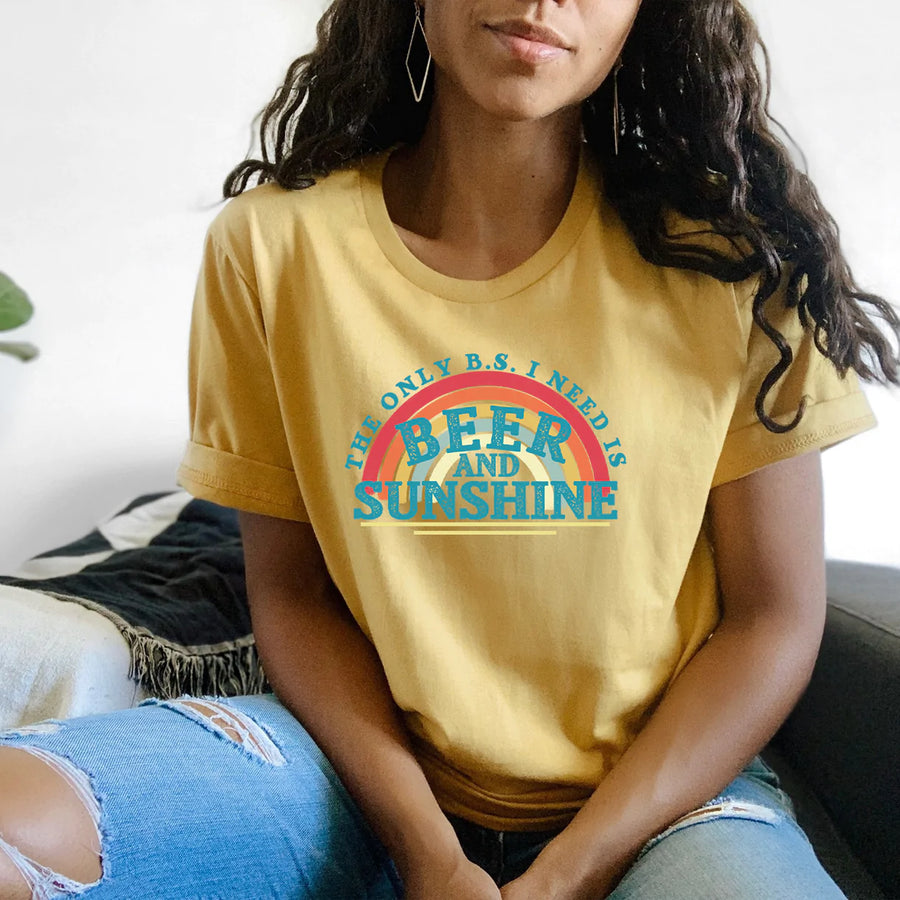 Beer and Sunshine Rainbow Unisex T-shirt