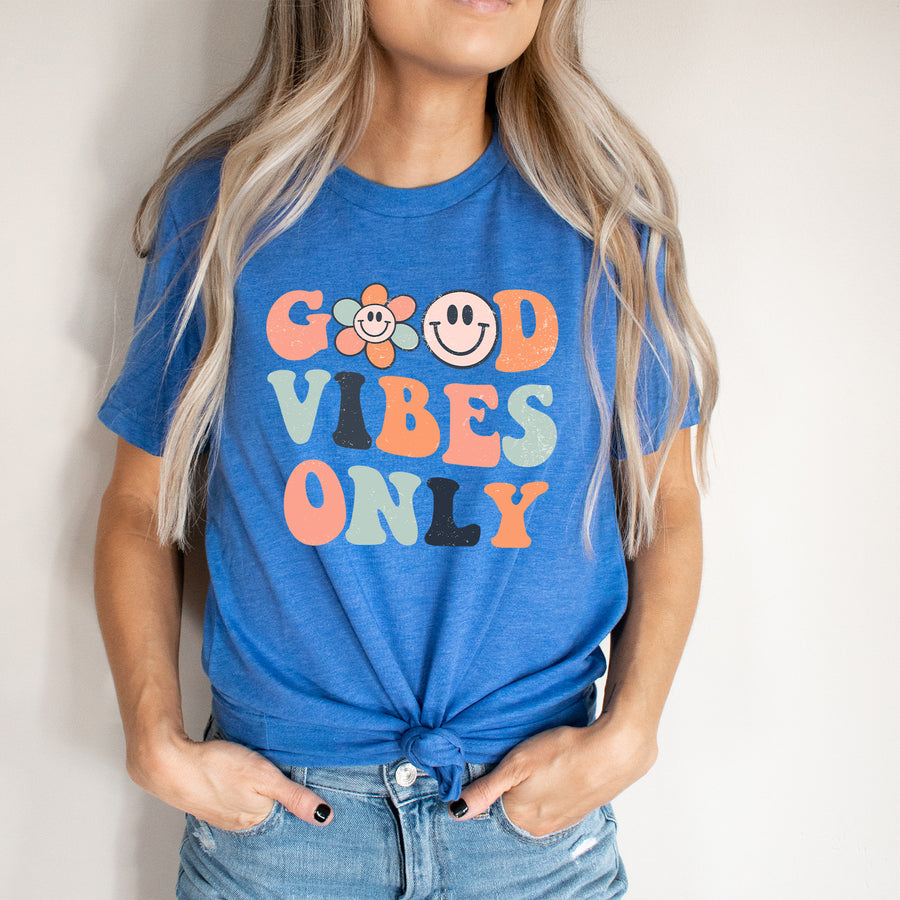 Retro Good Vibes Only T-shirt