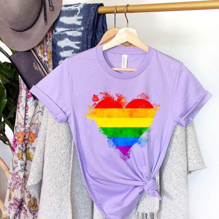 Pride Watercolor Heart Unisex T-shirt