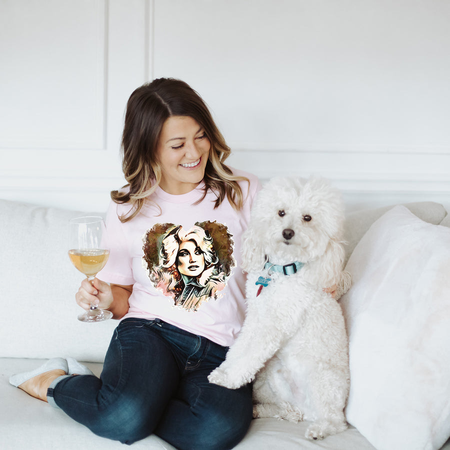 Dolly Parton Watercolor Heart Unisex T-shirt