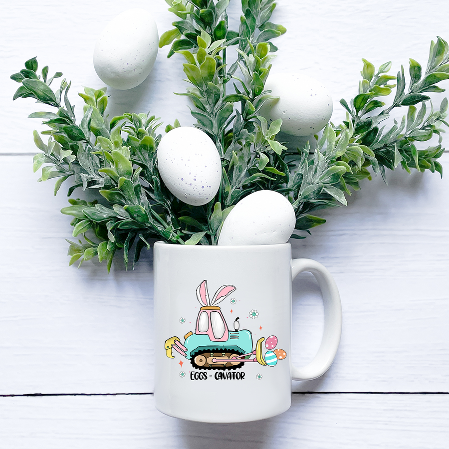 Eggs-Cavator Gnome 15oz Mug