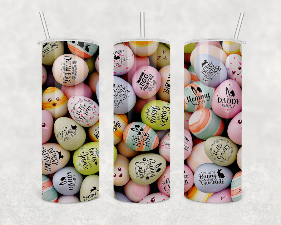 Farmhouse Easter Eggs 20oz Skinny Tumbler