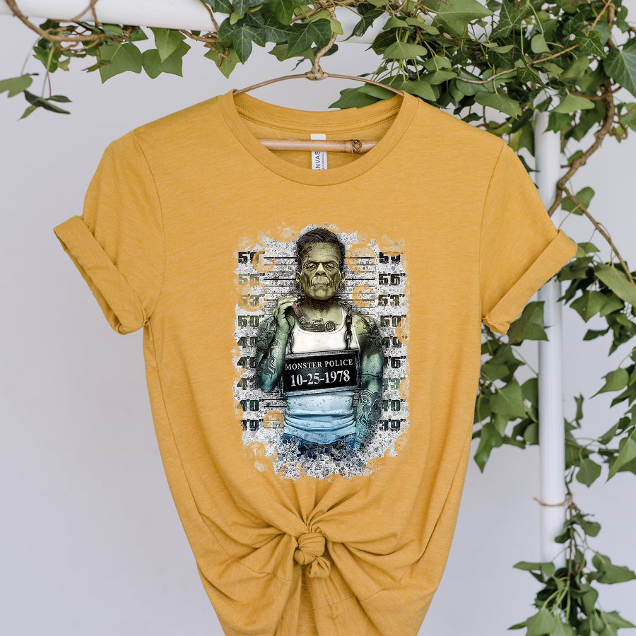 Frankenstein Mugshot Unisex T-shirt