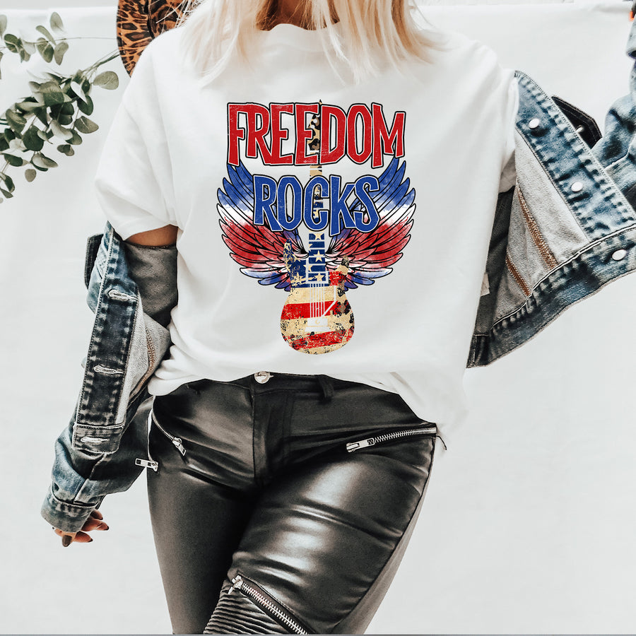 Freedom Rocks Guitar Unisex T-shirt