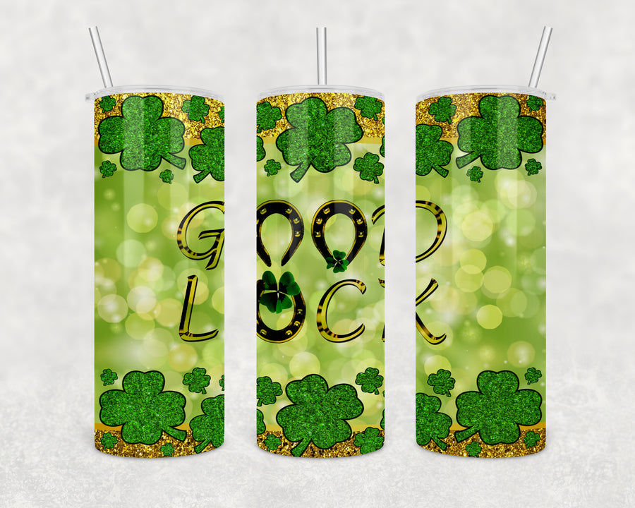 Good Luck Clover 20oz Skinny Tumbler
