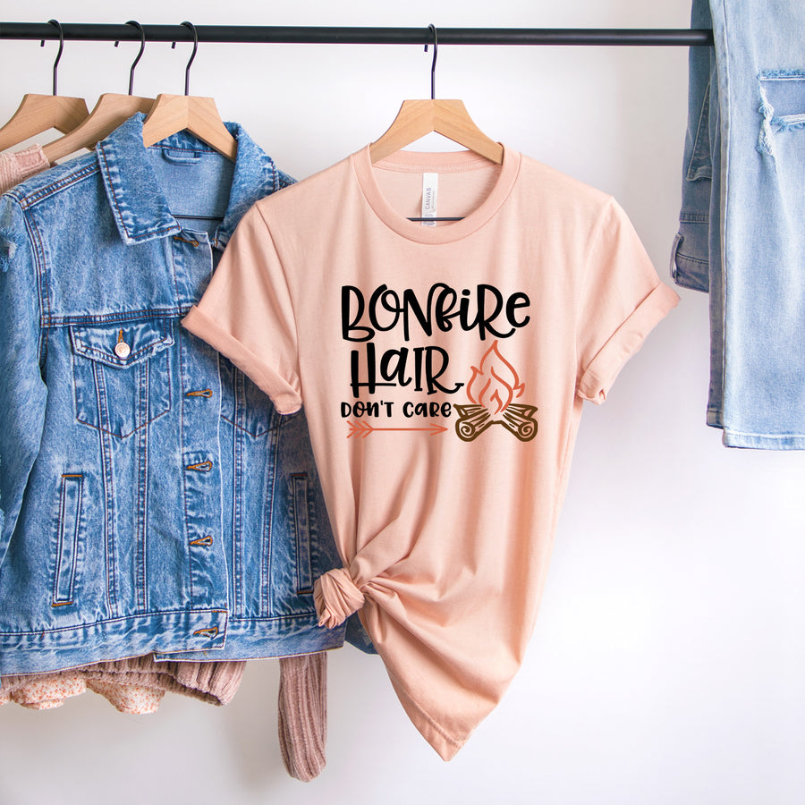 Bonfire Hair Don't Care T-shirt