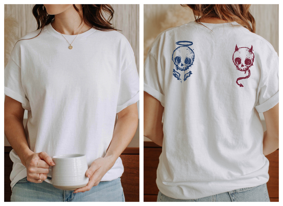 Good VS Evil - Back Print Unisex T-shirt
