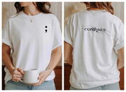 Continue - Front Left Pocket and Back Print Unisex T-shirt
