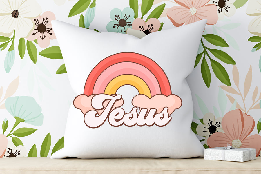 Jesus Rainbow Pillow Case