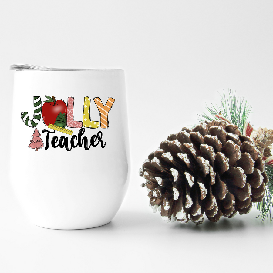Jolly Teacher Wine Tumbler