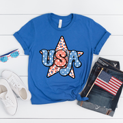 Leopard USA Star Unisex T-shirt