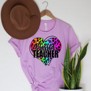 Neon Leopard Blessed Teacher Unisex T-shirt