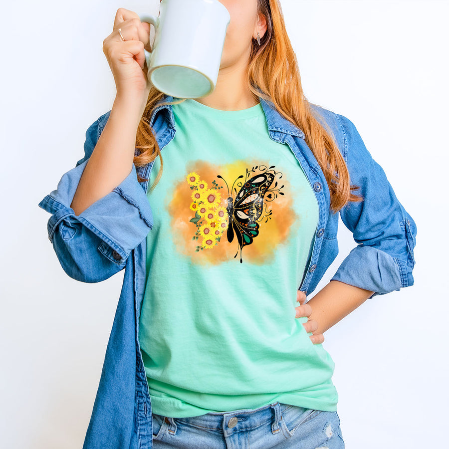 Sunflower Butterfly Unisex T-shirt