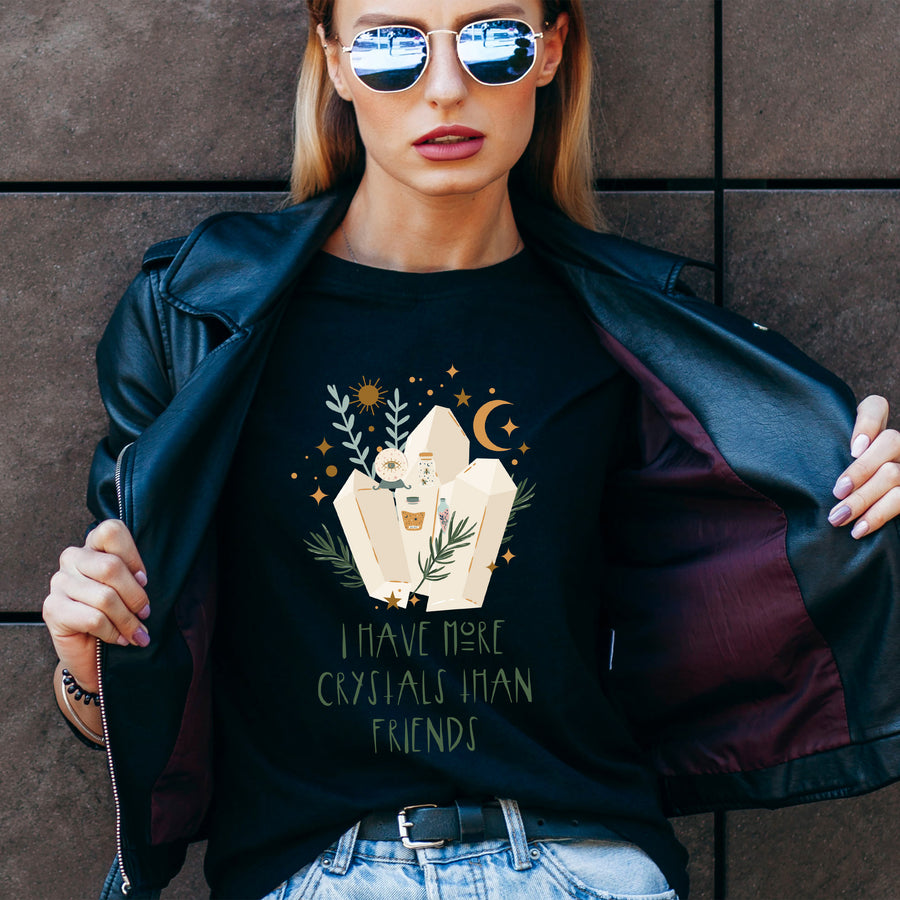 More Crystals Than Friends Unisex T-shirt