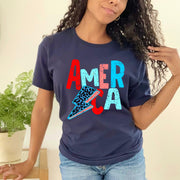America Distressed Lightening Bolt Unisex T-shirt