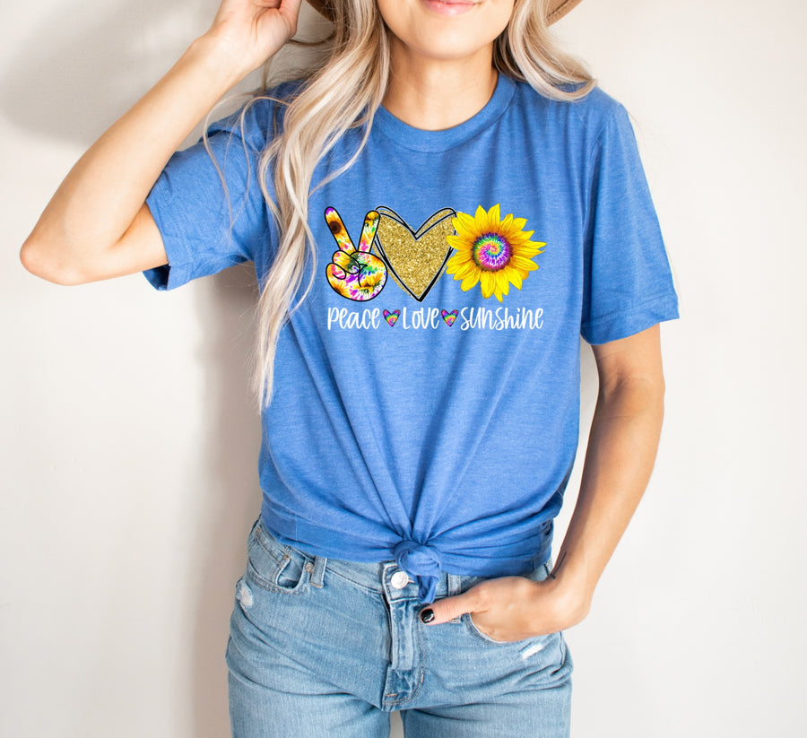 Tie Dye Peace Love Sunshine Unisex T-shirt