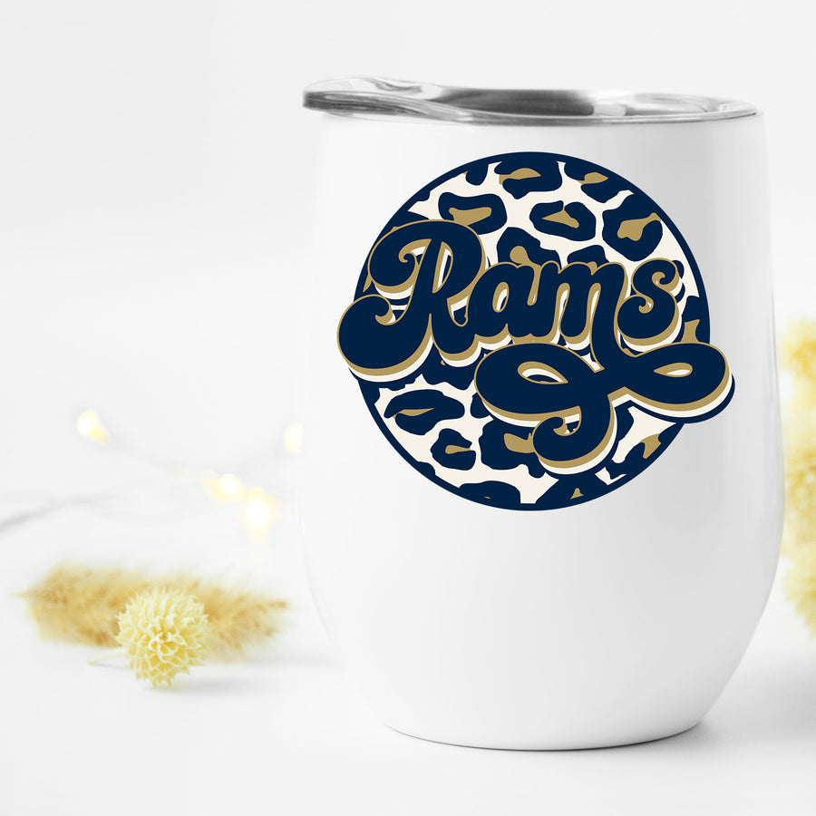 Rams Leopard Circle Wine Tumbler