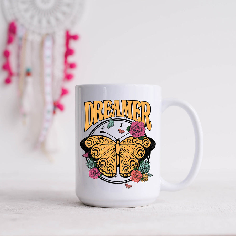 Retro Dreamer Butterfly 15oz Mug