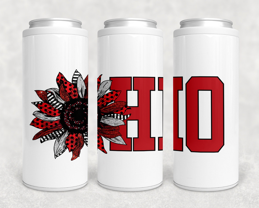Flower Ohio Skinny Can Cooler