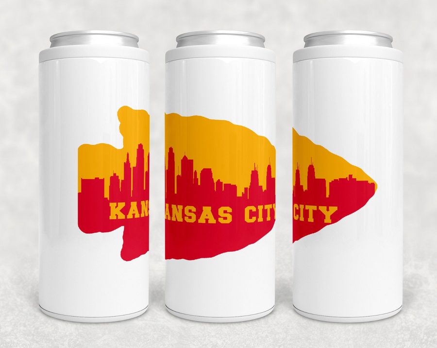 Kansas City Skyline Skinny Can Cooler