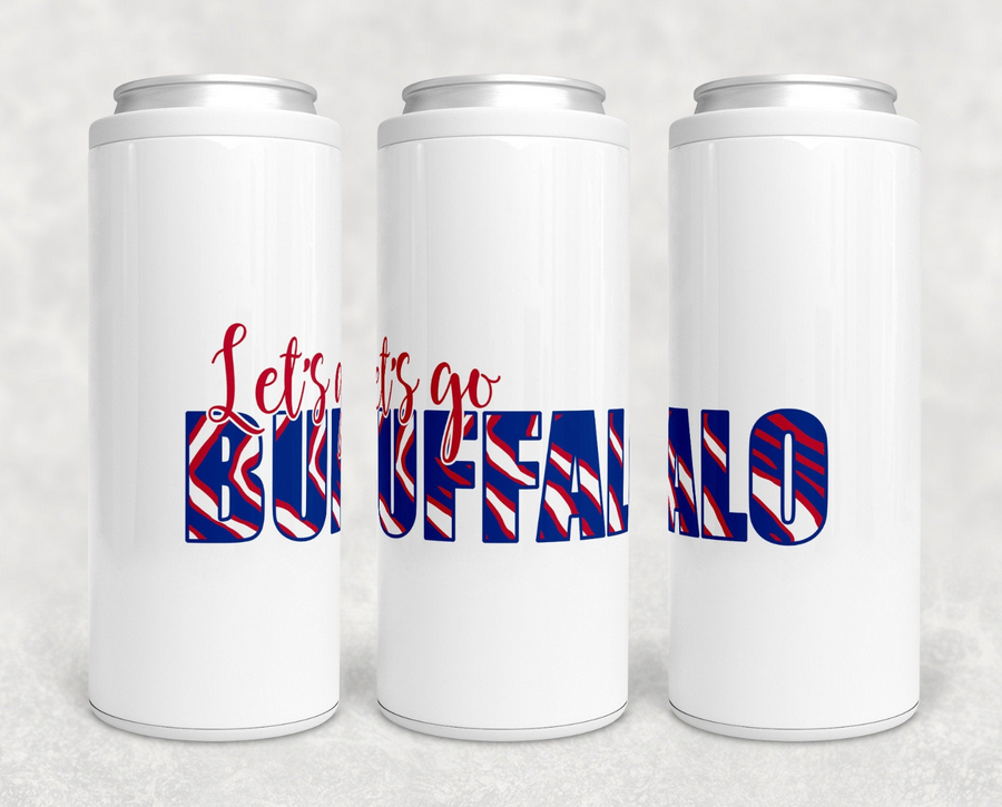 Let's Go Buffalo Skinny Can Cooler