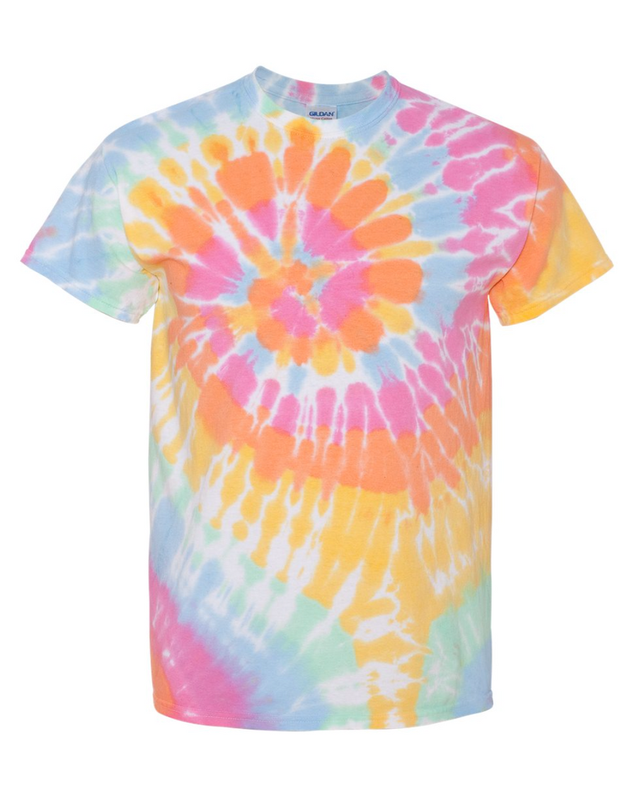 Multi-Color Spiral Tie-Dyed T-Shirt - Design Your Own