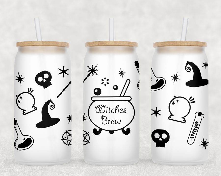 Witches Brew Glass Can Tumbler