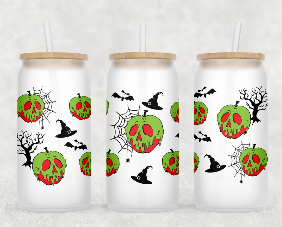 Poison Apple Glass Can Tumbler