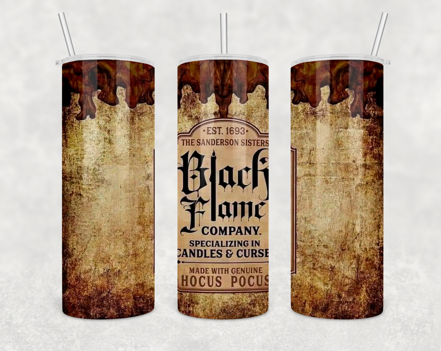 Vintage Black Flame Company 20oz Skinny Tumbler