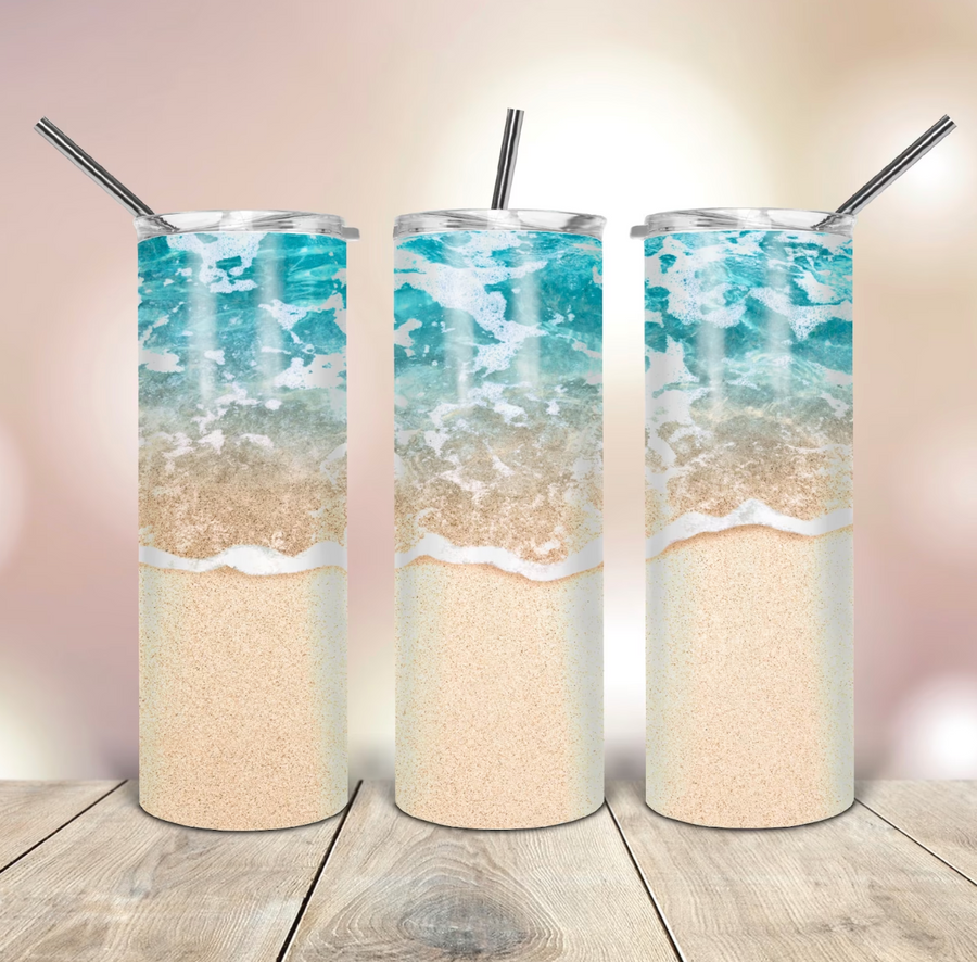 Sea and Beach 20oz Skinny Tumbler