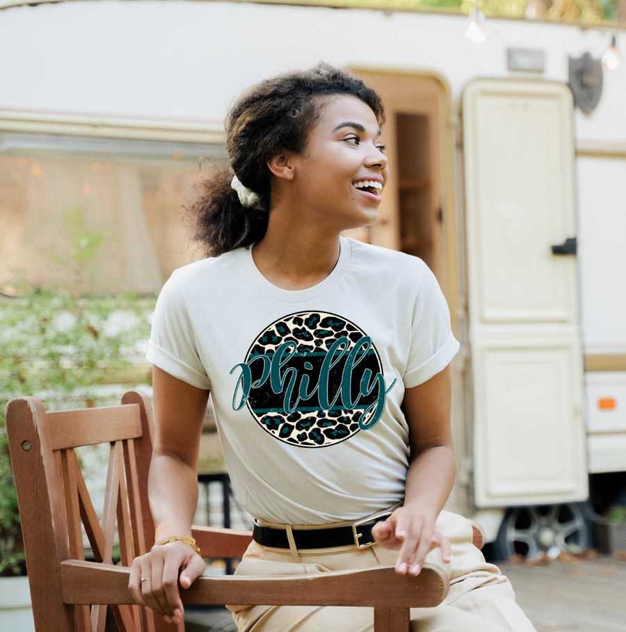 Distressed Leopard Philly Unisex T-shirt