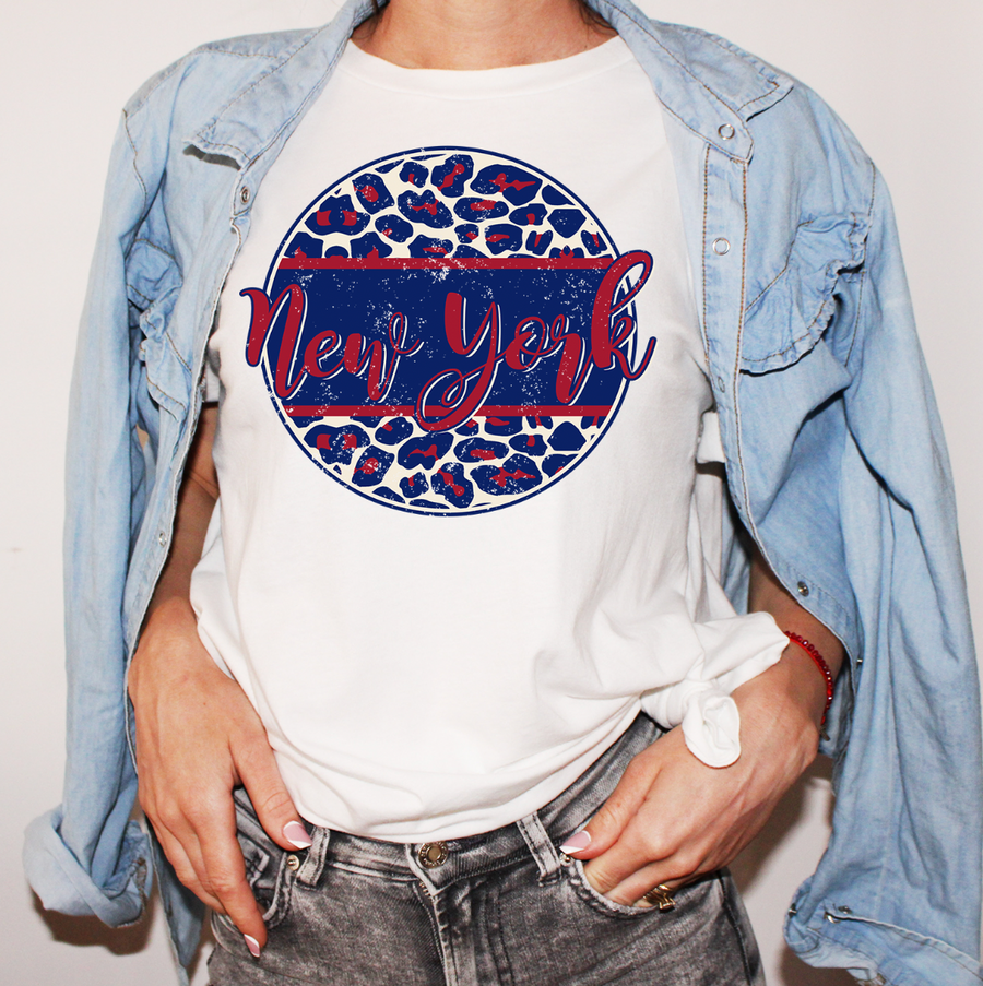 Distressed Leopard New York Unisex T-shirt