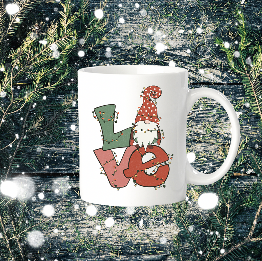 Love Christmas Gnome 15oz Mug