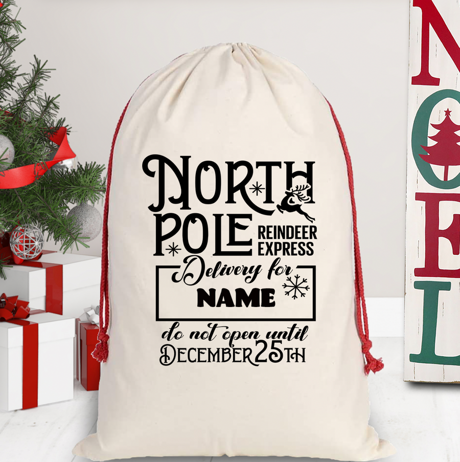 North Pole Santa Sack