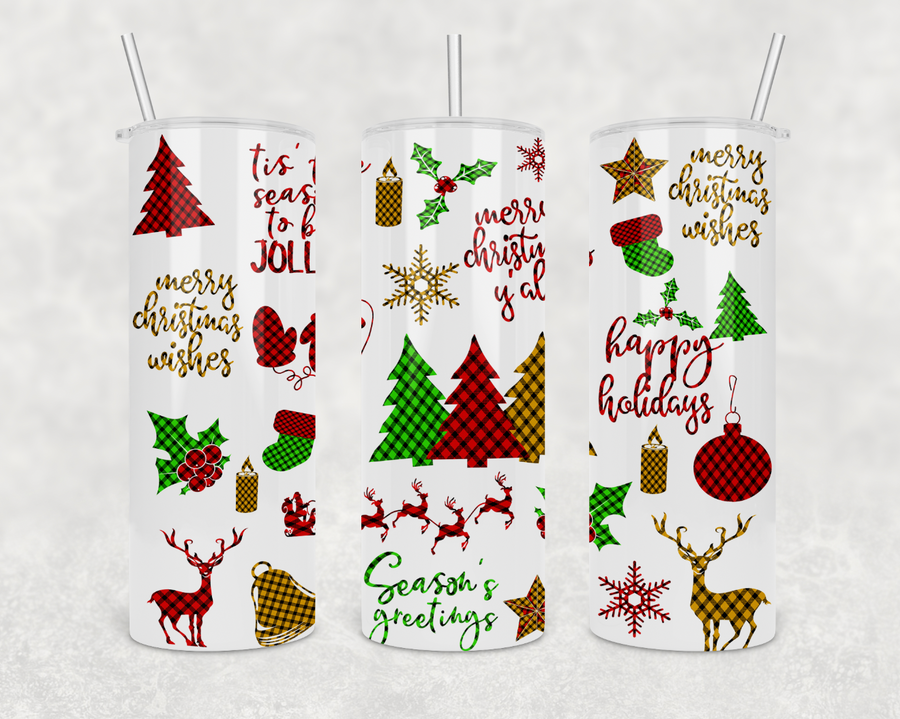 All About Christmas 20oz Skinny Tumbler