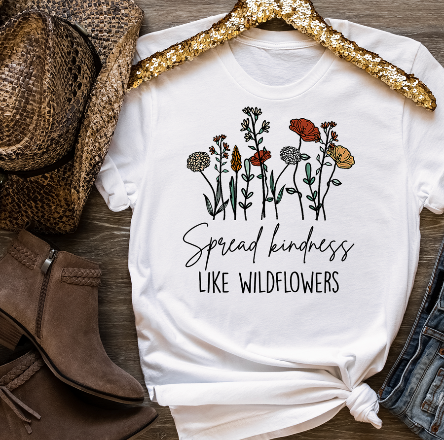Spread Kindness Like Wildflowers Unisex T-shirt