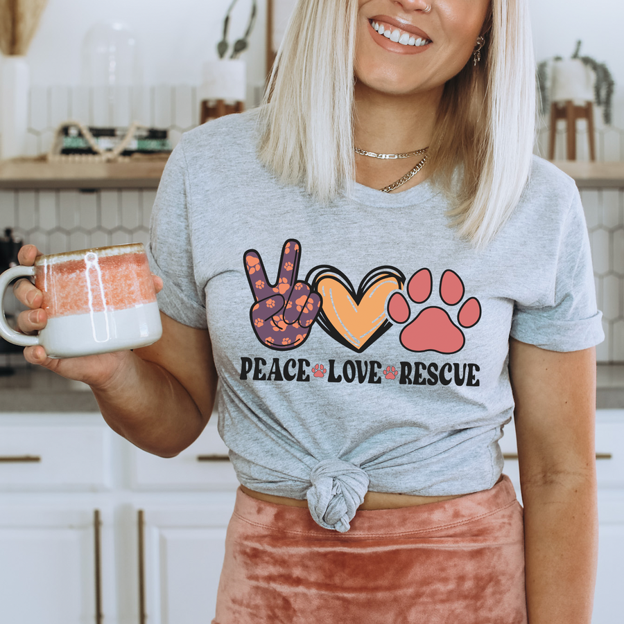 Peace Love Rescue Unisex T-shirt