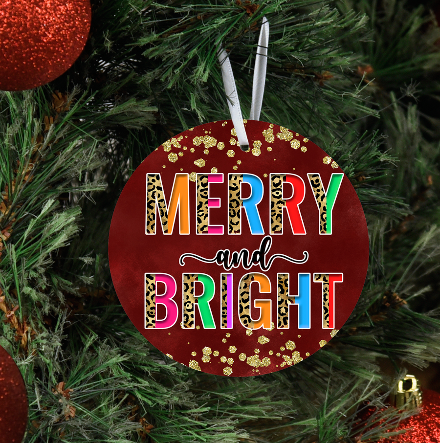 Merry and Bright - Holiday Ornament