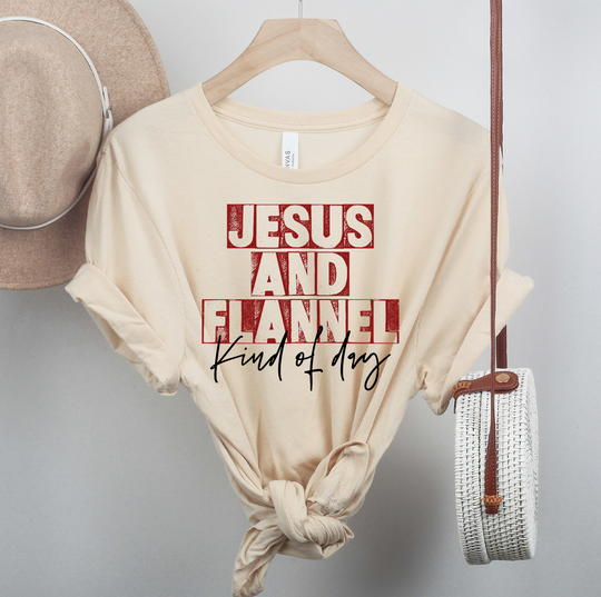 Jesus and Flannel Kind of Day Unisex T-shirt