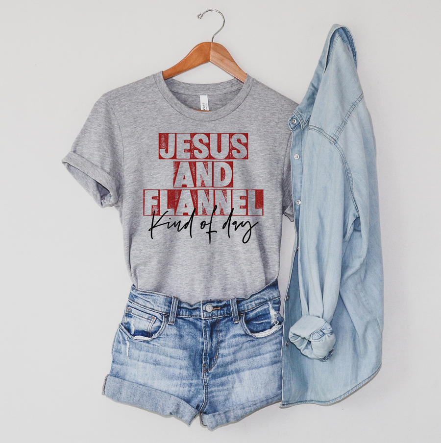 Jesus and Flannel Kind of Day Unisex T-shirt