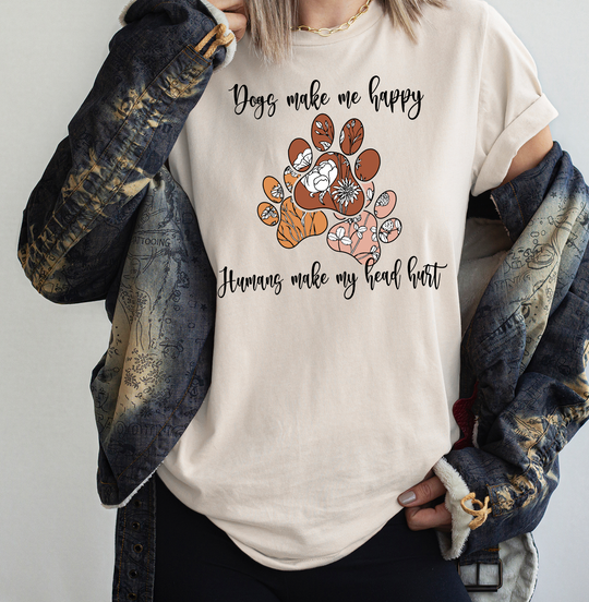 Dogs Make Me Happy Unisex T-shirt