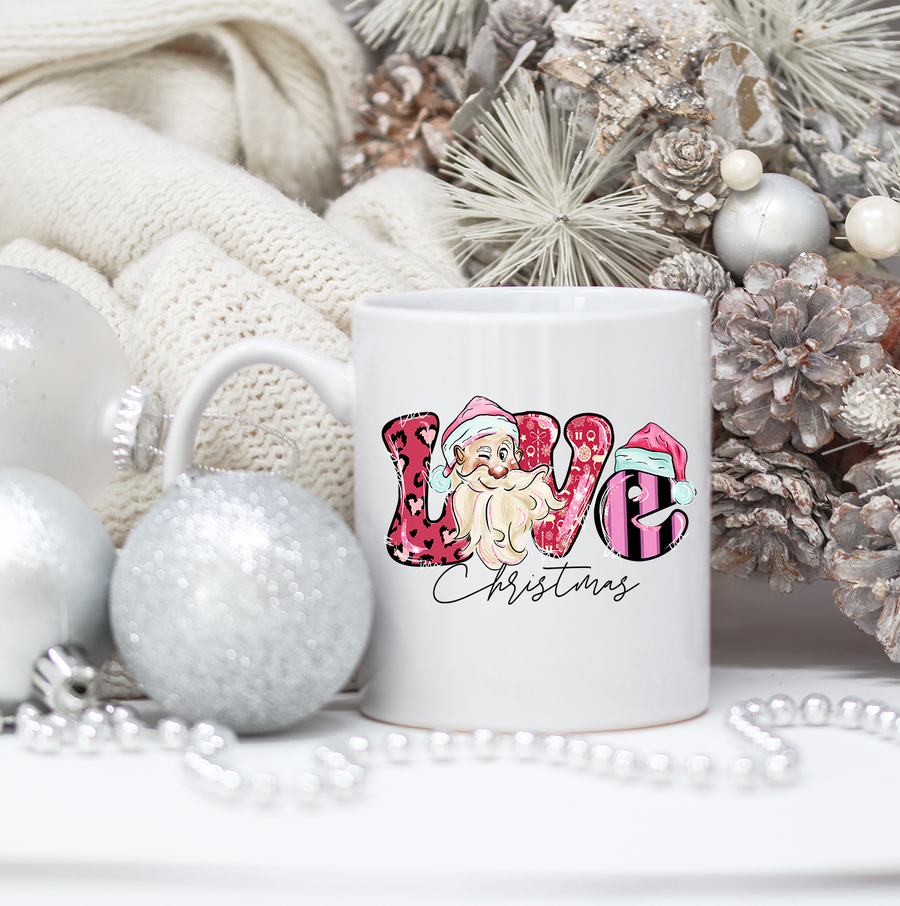 Pink Love Christmas Cheer 15oz Mug