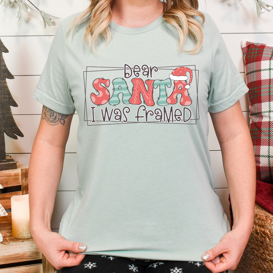 Deer Santa I Was Framed Unisex T-shirt