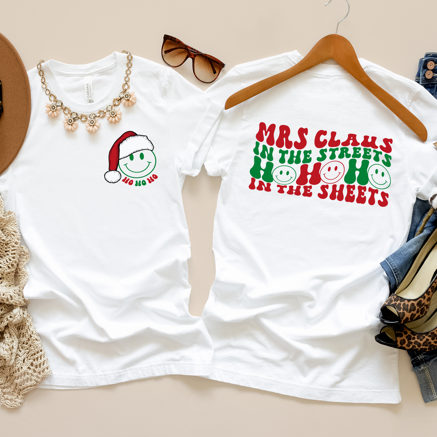 Mrs.Claus In the Street Crew Unisex T-shirt